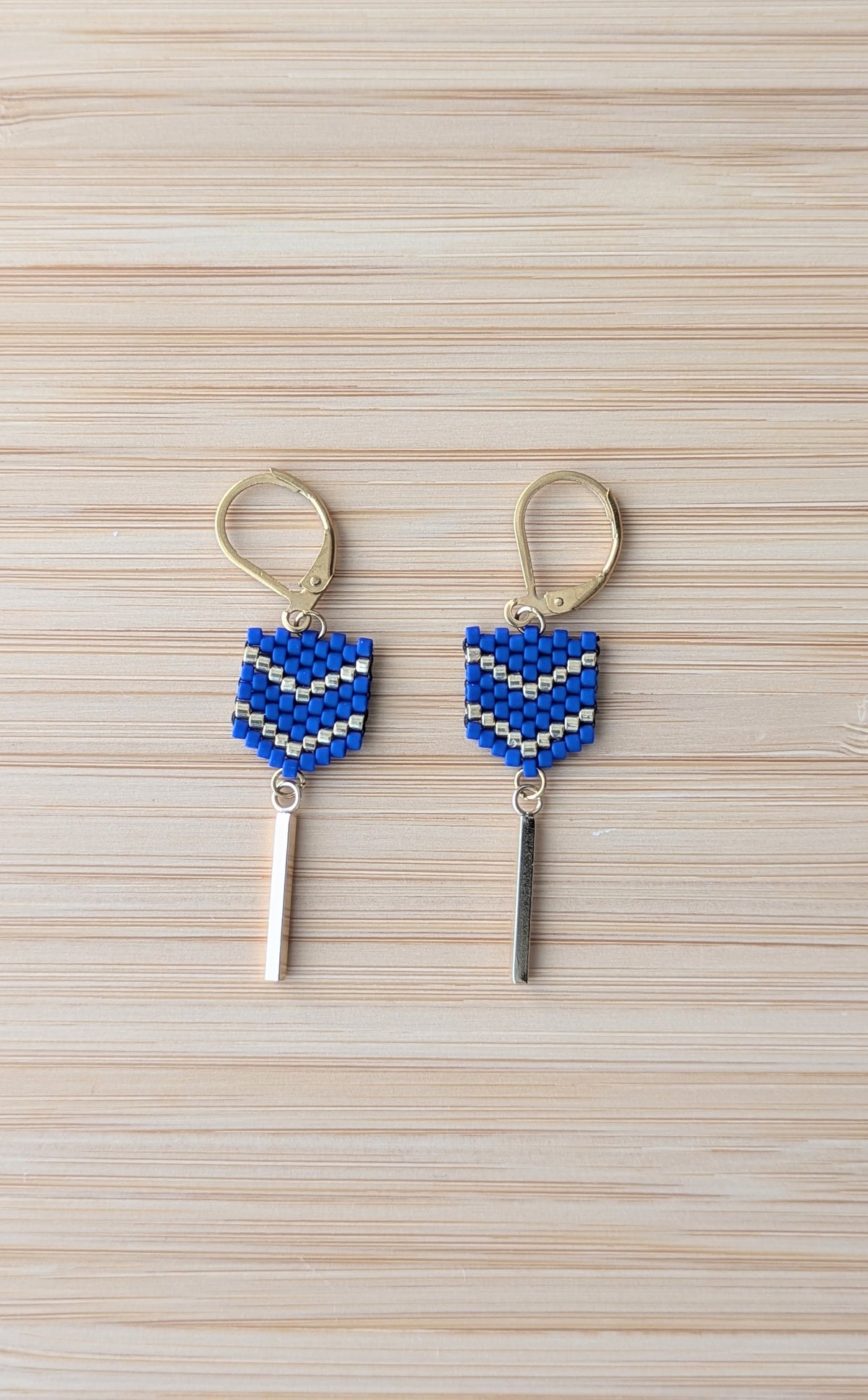 Boucles FLECHE - Bleu cobalt