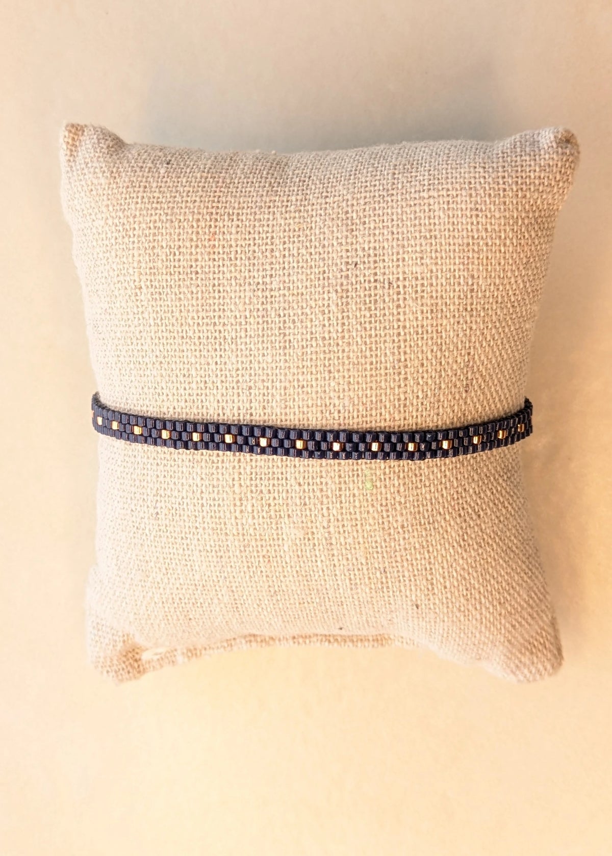 Bracelet minimaliste tissé fin ZOE - Bleu marine