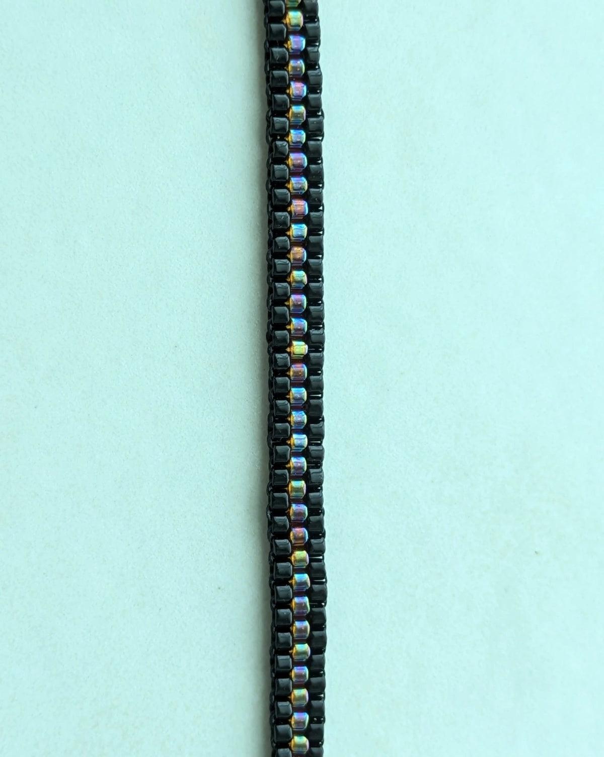 Bracelet tissé fin RAINBOW - Noir