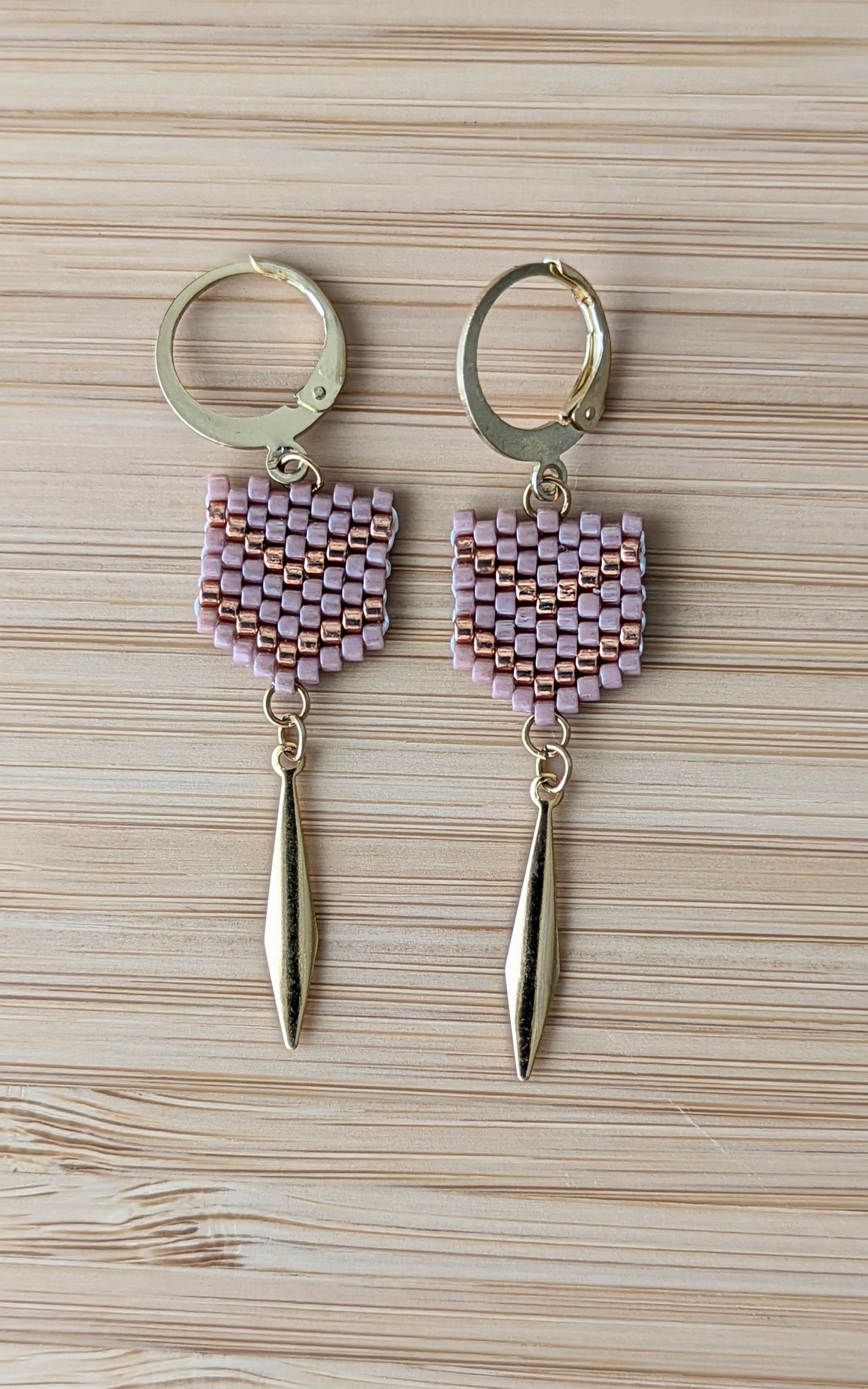 Boucles FLECHE - Rose