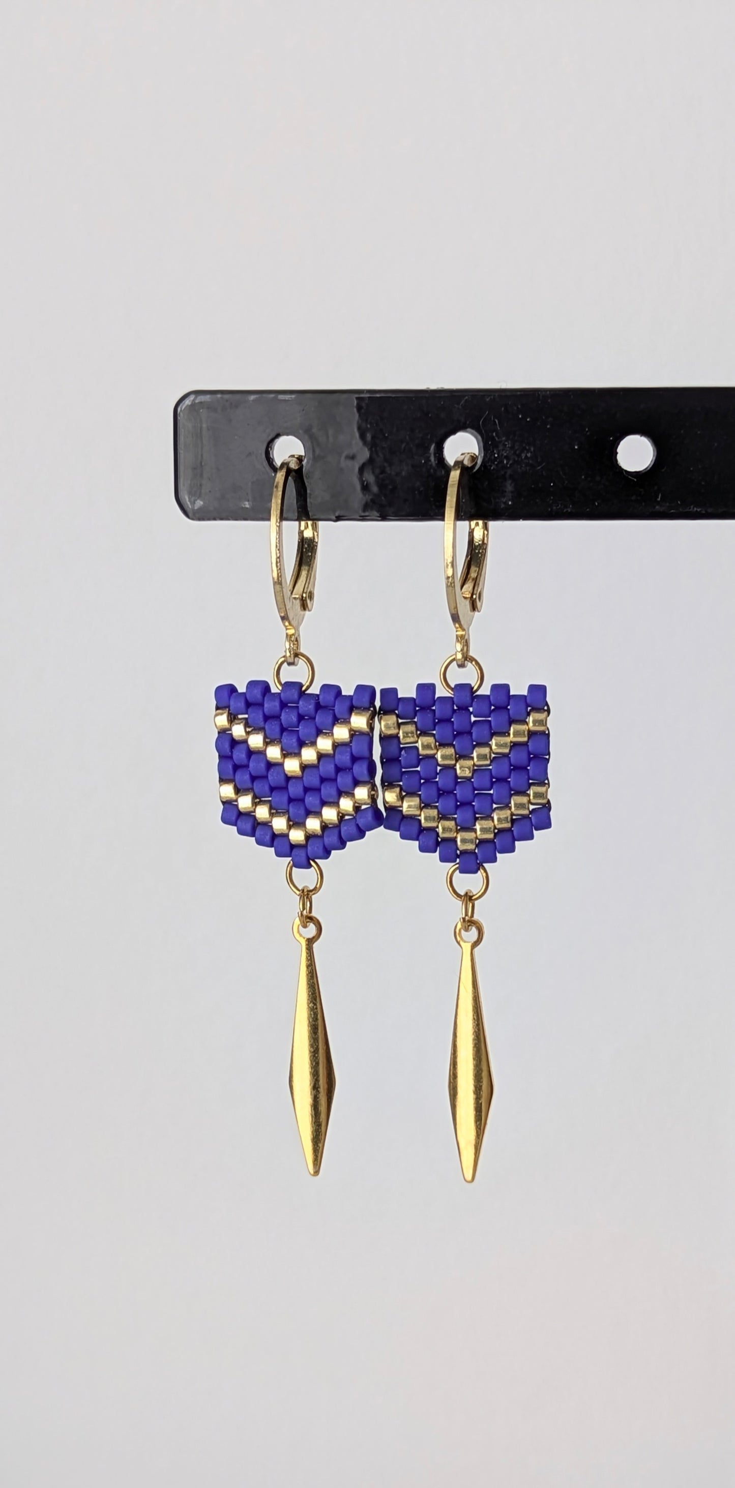 Boucles FLECHE - Bleu cobalt