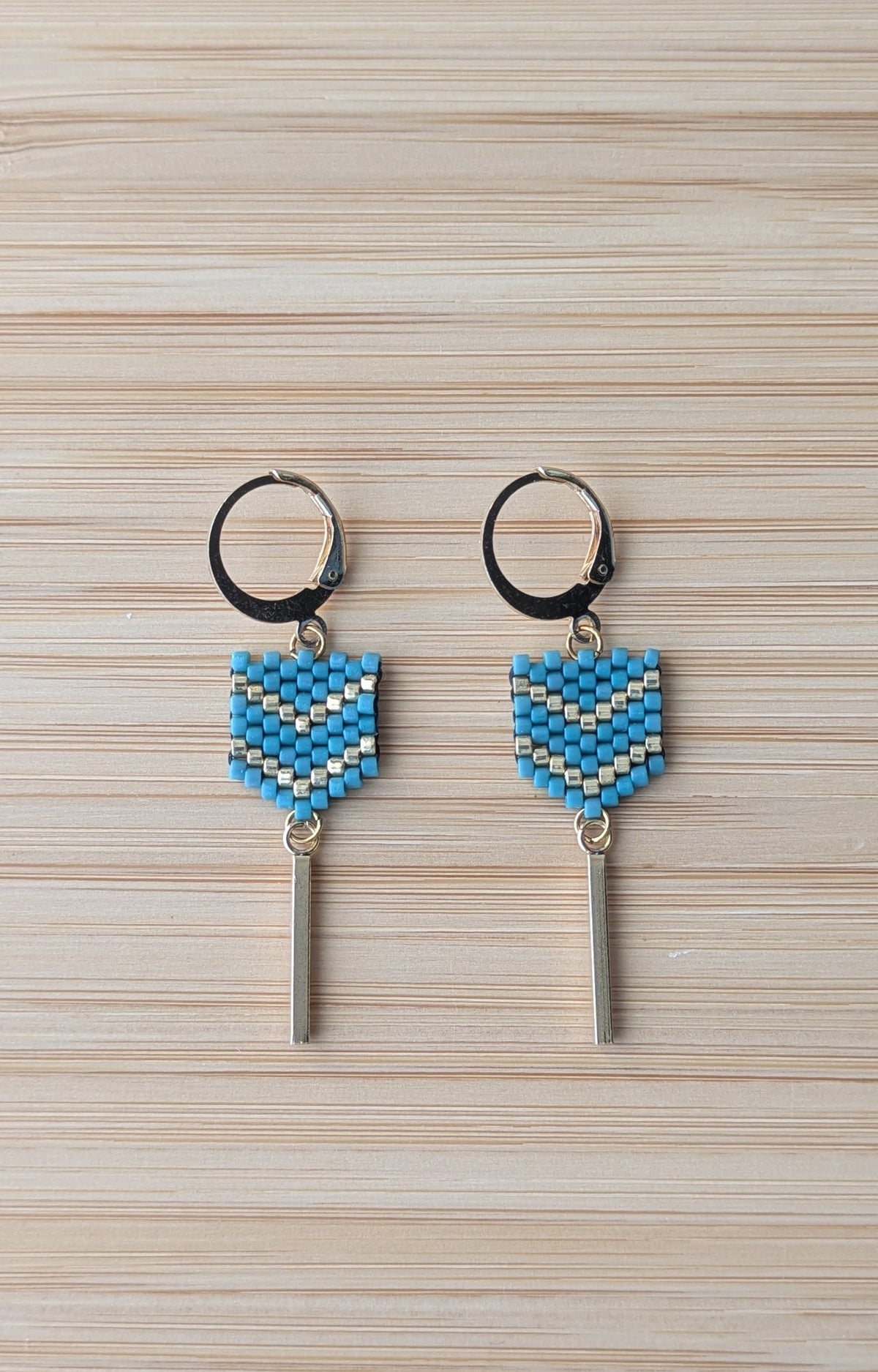 Boucles FLECHE - Bleu vert