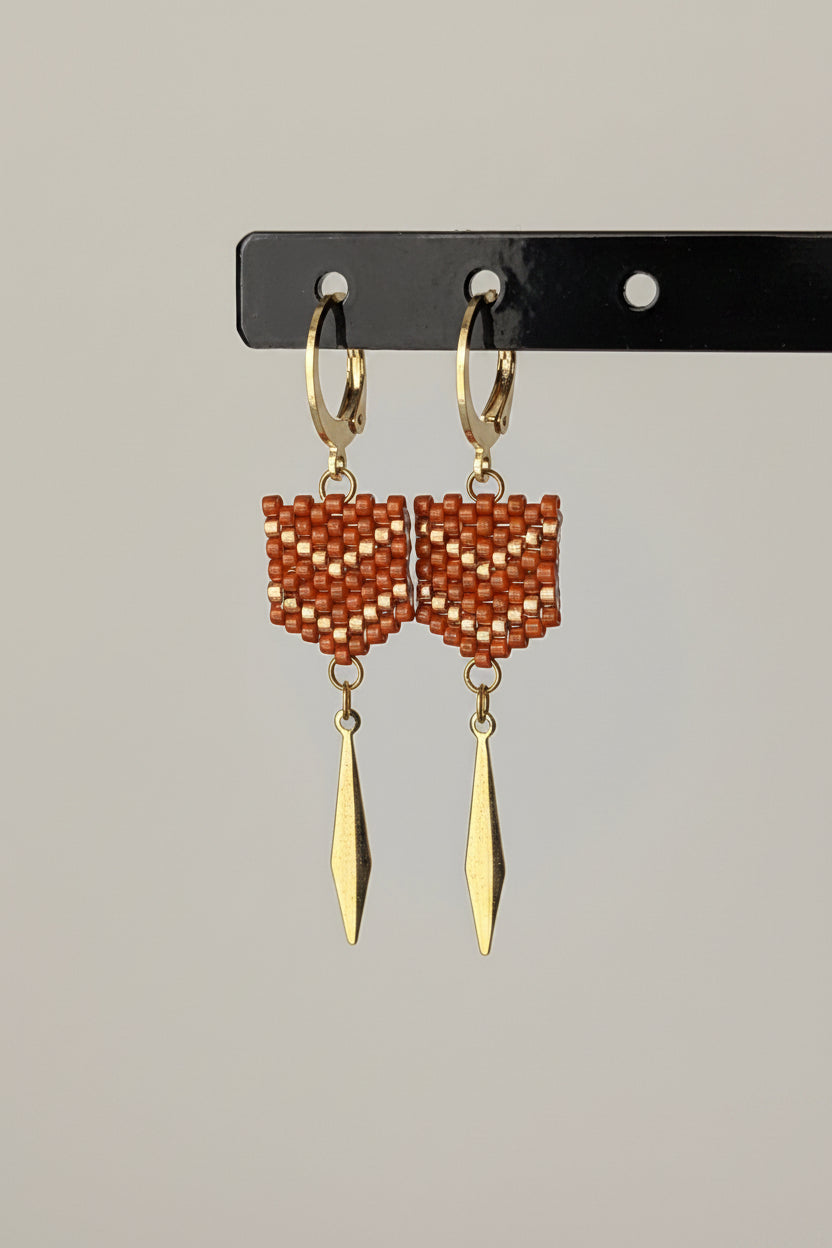 Boucles FLECHE - Terracotta