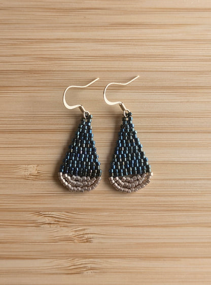 Boucles d'oreilles goutte - Dark Blue Iris
