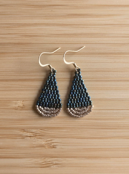 Boucles d'oreilles goutte - Dark Blue Iris